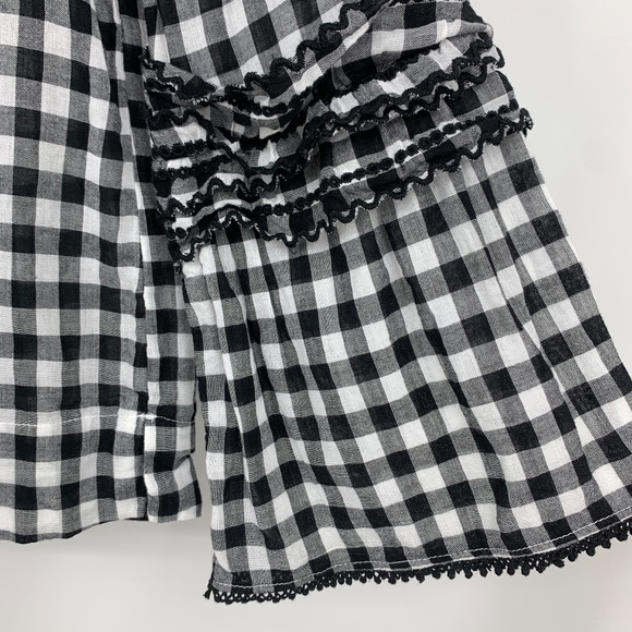 J Crew 0 Petite blouse embroidered bell sleeve - Picture 3 of 5